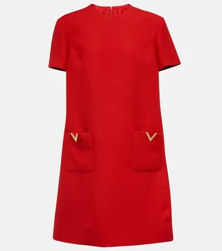 VGOLD wool and silk crepe minidress