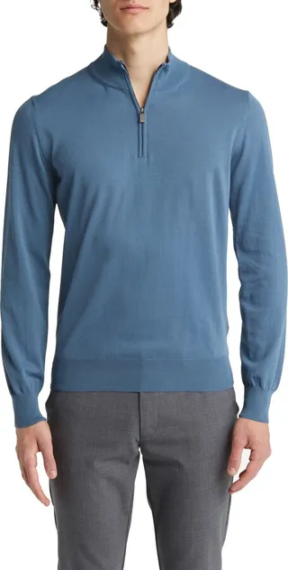 Quarter Zip Mock Neck Sweater
