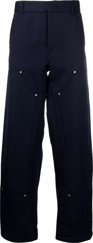 Straight-Leg Cotton Trousers