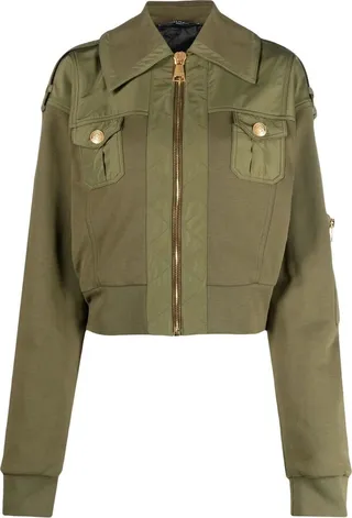 Cropped Bomber Jacket
