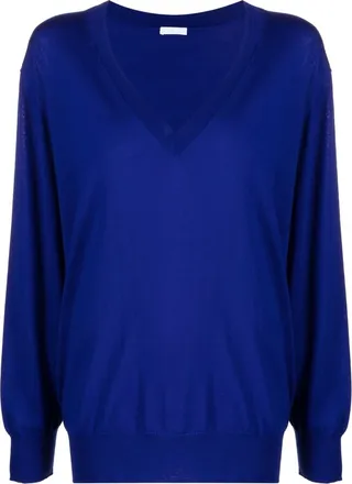 V-neck knitted jumper