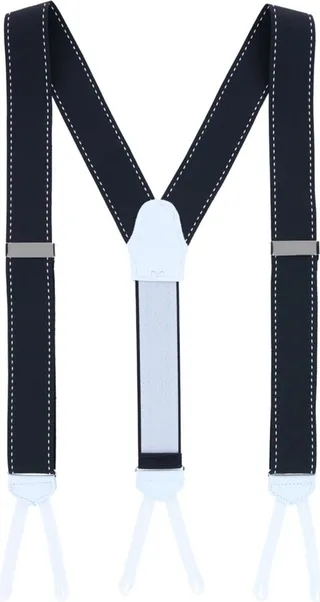 Trafalgar Freeman Big and Tall Edge Stitching Formal End Ribbon Suspenders