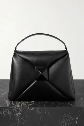 Valentino Garavani - Valentino Garavani One Stud Leather Tote - Black