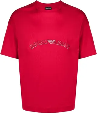 embroidered-logo crew-neck T-shirt
