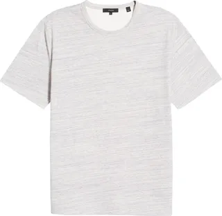 Streaky Cotton Jersey Crewneck T-Shirt