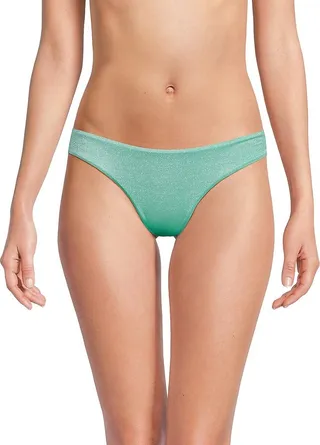Shimmer Ruched Bikini Bottom