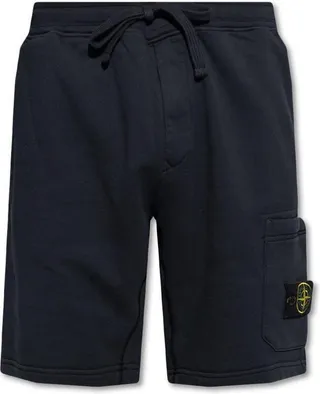 Stone Island Compass-Patch Drawstring Cargo Shorts