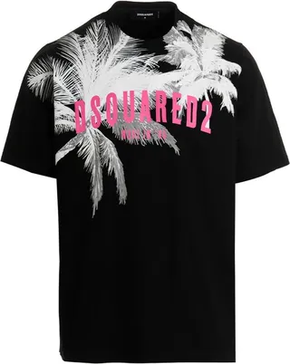 Dsquared2 Graphic Printed Crewneck T-Shirt