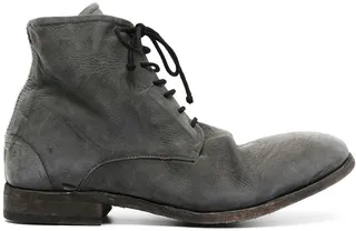 Chunky Lace-Up Leather Boots