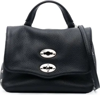 Grained Leather Tote Bag