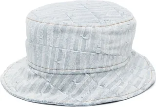 Repeat denim jacquard bucket hat