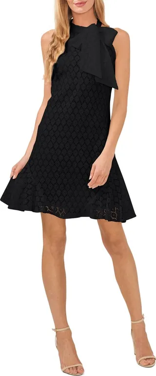Bow Lace Halter Minidress