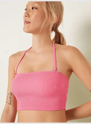 Crinkle Bandeau Bikini Top