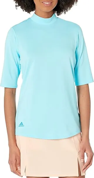 adidas Golf Essentials Mock (Bliss Blue) Women's Clothing