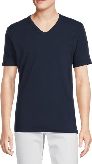 Solid V Neck Tee