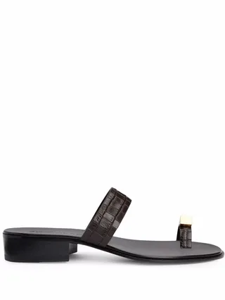 Bardack crocodile-effect loafers