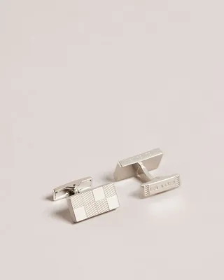 House Check Cufflinks in Silver Color