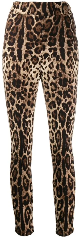 Leopard Print Cropped Trousers