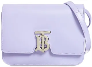 Small TB grain leather shoulder bag