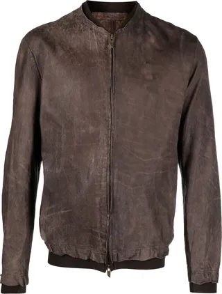 Zip-Up Leather Jacket
