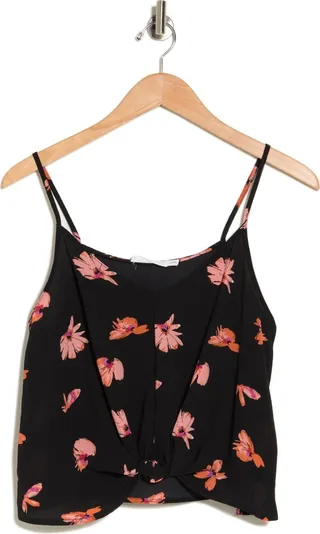 Floral Knot Front Crop Camisole