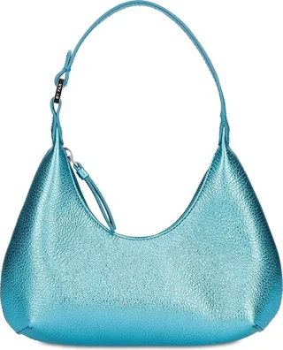 Baby Amber metallic leather bag