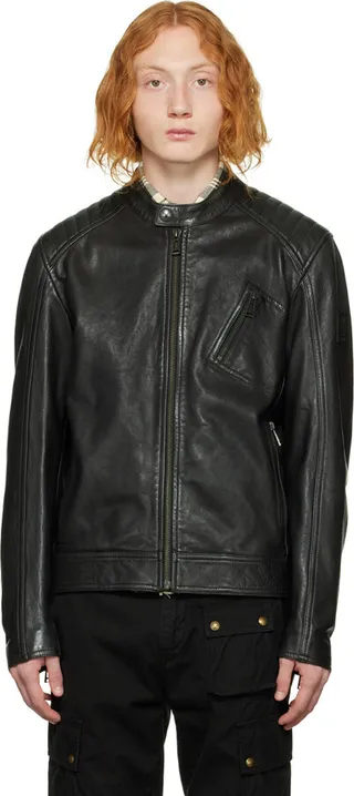 Belstaff Black V Racer Leather Jacket