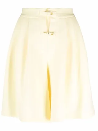 Pleated Wide-Leg Shorts