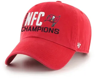 Men's Red Tampa Bay Buccaneers 2020 Nfc Champions Clean Up Adjustable Hat