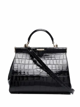 Florence small crocodile-embossed bag