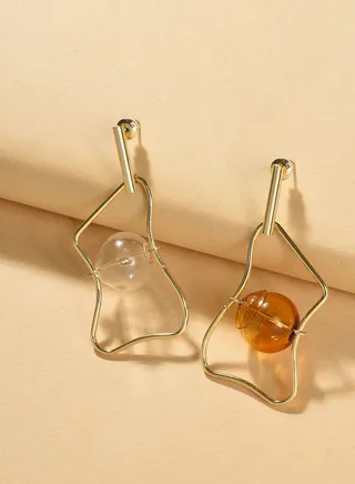 Gold Plated Designer Drop Earring