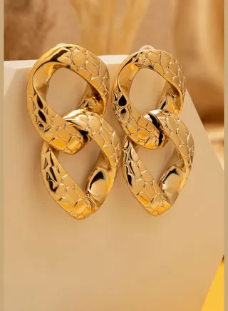 Gold Plated Designer Drop Earring