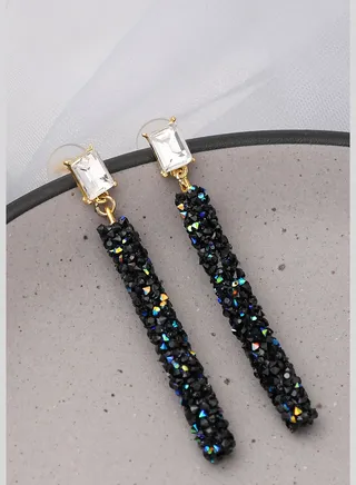 Gold Plated Party Designer Stone Drop Earring For Women