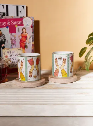 Hessa'S Set Of 2 Green Tea Cups