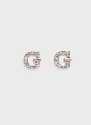 Round Pave Stud Earrings