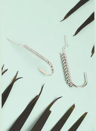 Silver Plated Designer Stone Western Wear Ear Cuff For Women