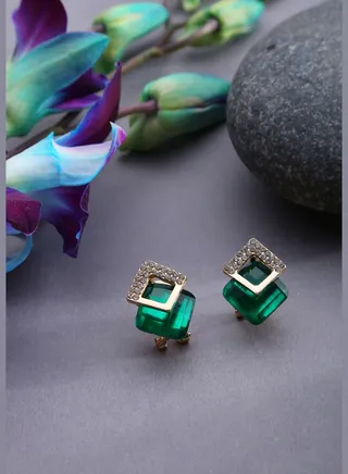 Designer Diamond Shaped Studs