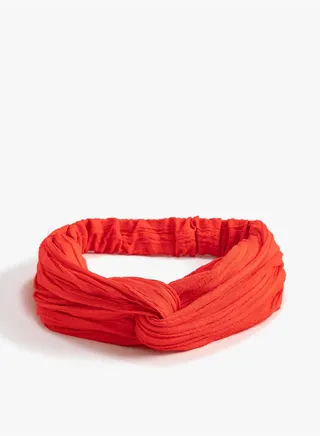 Headband Knot Detail Textured Elastic