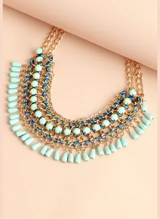 Gold Plated Designer Stone Necklace