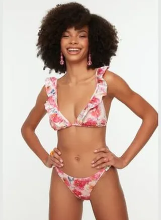 Floral Patterned Bikini Bottoms TBESS22BA0033