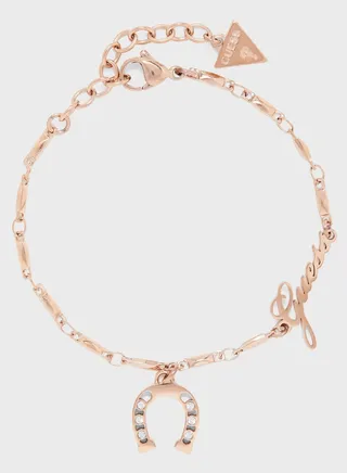 Small Chain Horseshoe Charm Bracelet