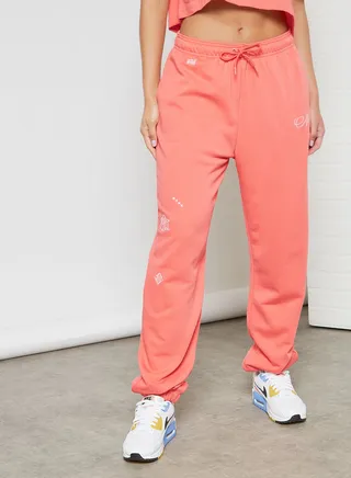 NSW Oversized Fleece Joggers Pink