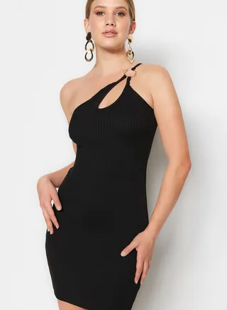 One Shoulder Cut Out Dress