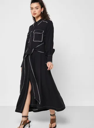 Pocket Detail Shirt Dress
