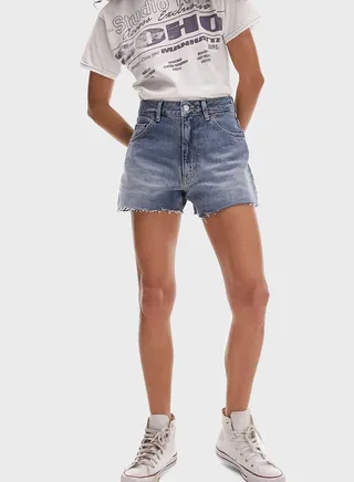 High Waist Denim Shorts