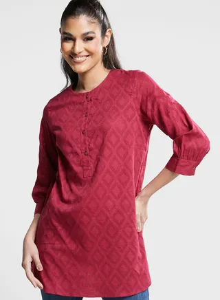 Button Detail Kurti