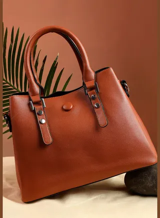 Solid Hand Bag with Zip Lock