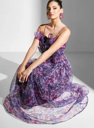 Printed Floral Gown