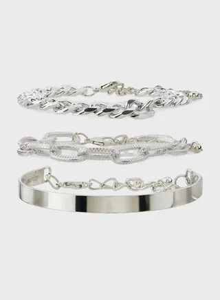 3 Pack Mix Chain Bracelet Set