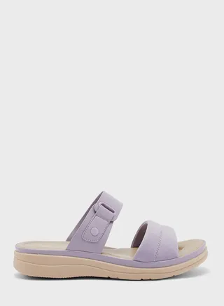 Double Strap Flat Sandals